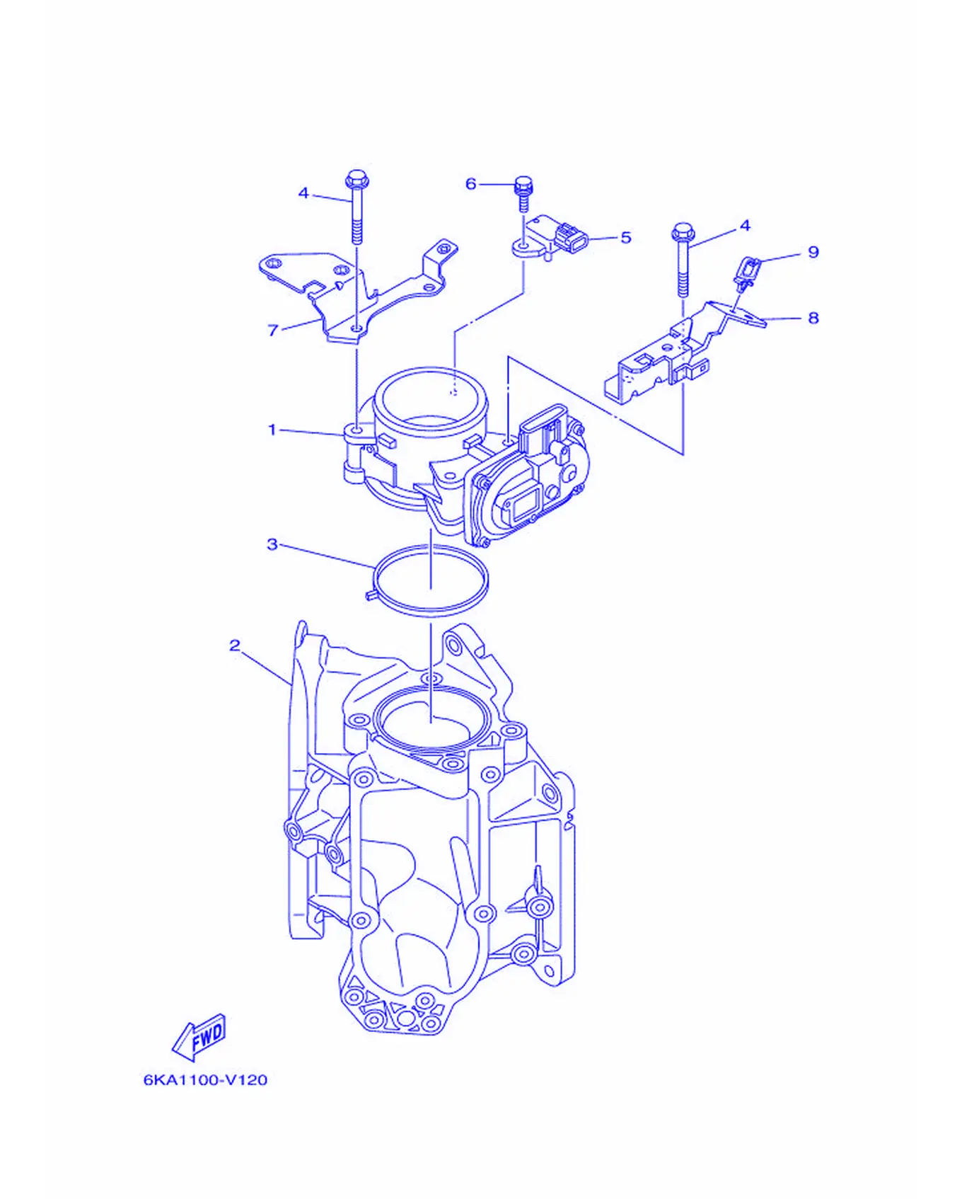 スロツトルボデ-アセンブリ 1爆炸图